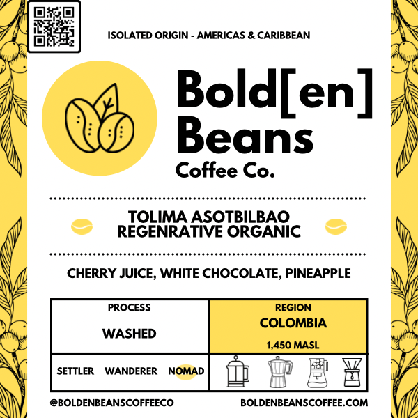 Yellow Label, Tolima ASOTBILBAO - Regenerative Organic (Colombia)