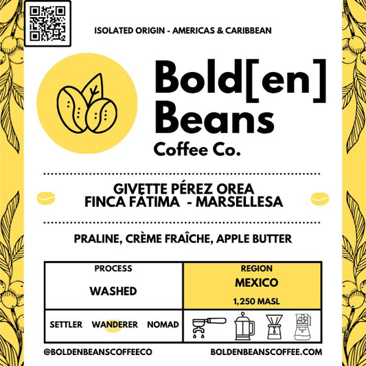 LIMITED Microlot, Givette Pérez Orea - Finca Fatima (Mexico)